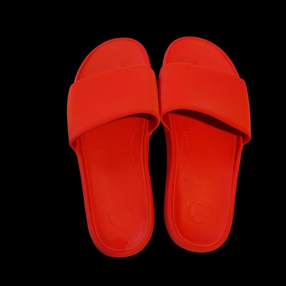 Lululemon Restfeel Womens Comfortable Slip-on Sandals Solar Orange - Picture 2 of 12